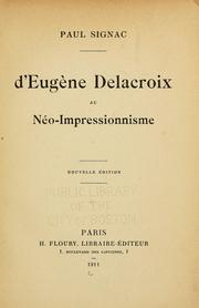 Cover of: D'Eugène Delacroix au néo-impressionisme.