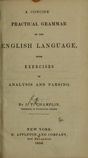 Cover of: A concise practical grammar of the English language