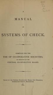 Cover of: A manual on systems of check