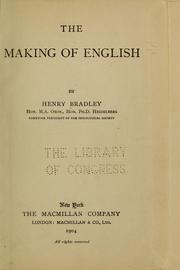 Cover of: The making of English by Henry Bradley