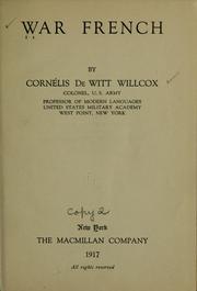 Cover of: War French by Cornélis De Witt Willcox