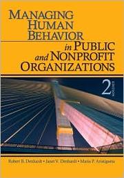Cover of: Managing human behavior in public and nonprofit organizations
