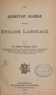 Cover of: An elementary grammar of the English language by Hart, John S., Hart, John S.