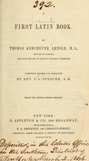 Cover of: A first [and second] Latin book