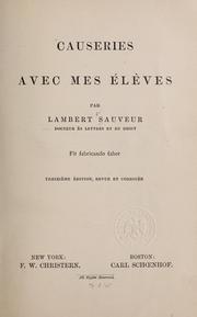 Cover of: Causeries avec mes élèves