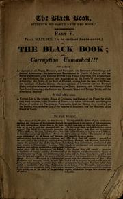 Cover of: The black book: hitherto mis-named "The red book."