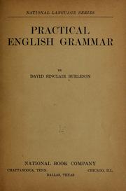 Cover of: Practical English grammar by David Sinclair Burleson