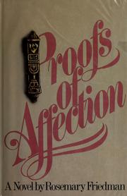 Cover of: Proofs of affection