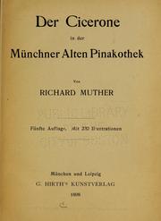 Cover of: Der Cicerone in der Münchner Alten Pinakothek