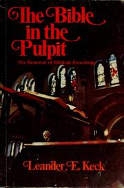 Cover of: The Bible in the pulpit