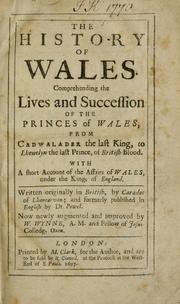 Cover of: The history of Wales by Caradoc of Llancarvan