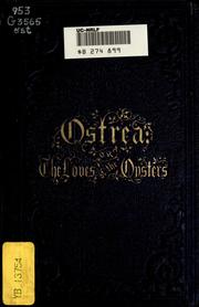 Cover of: Ostrea, or, The loves of the oysters: a lay