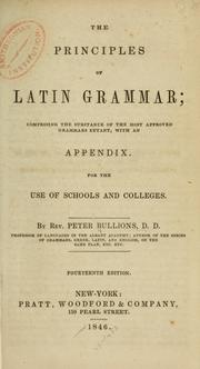 Cover of: The principles of Latin grammar