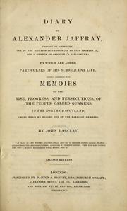 Cover of: Diary of Alexander Jaffray by Alexander Jaffray