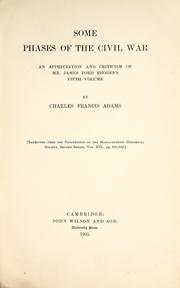 Some phases of the civil war by Charles Francis Adams Jr.