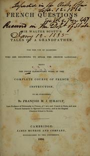 Cover of: French questions on Sir Walter Scott's Tales of a grandfather ...