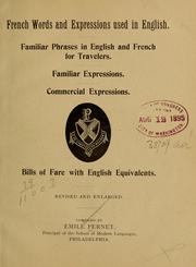 Cover of: French words and expressions used in English