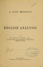 A new method in English analysis by Charles P. Curd