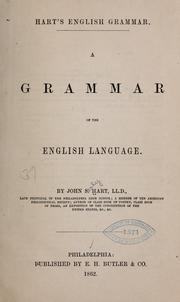 Cover of: Hart's English grammar