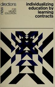 Cover of: Individualizing education by learning contracts