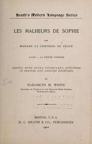 Cover of: Les malheurs de Sophie par Madame la comtesse de Ségur : L'âne--La petite voiture