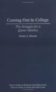 Cover of: Coming out in college: the struggle for a queer identity