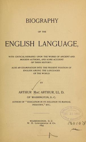 a biography of the english language 3rd edition