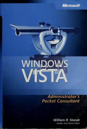 Cover of: Windows Vista by William R. Stanek