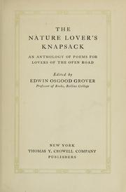 Cover of: The Nature lover's knapsack: an anthology of poems for lovers of the open road