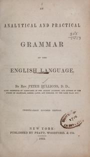 Cover of: An analytical and practical grammar of the English language.