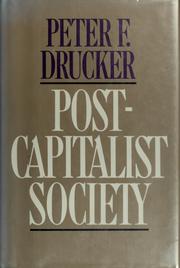 Cover of: Post capitalist society