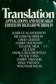 Cover of: Translation by edited by Richard W. Brislin, ; contributors R. Bruce W. Anderson.