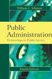 Cover of: Public administration: partnerships in public service