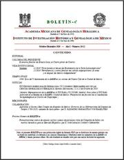 Boletín-e AMGH-IIHGM, Año I Nos. 10-12 by Academia Mexicana de Genealogía y Heráldica