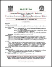 Boletín-e AMGH-IIHGM, Año I Nos. 7-9 by Academia Mexicana de Genealogía y Heráldica