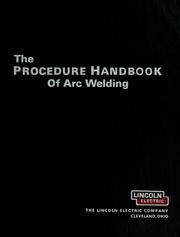 Cover of: The procedure handbook of arc welding