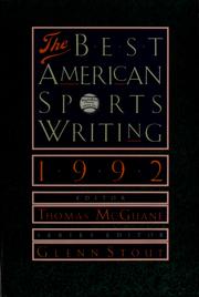 Cover of: The best American sports writing, 1992 by Thomas McGuane
