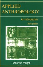 Cover of: Applied anthropology by John Van Willigen