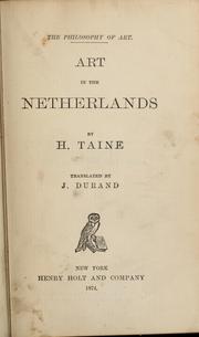Cover of: Art in the Netherlands