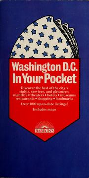 Cover of: Washington, D.C. in your pocket