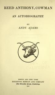 Cover of: Reed Anthony, cowman by Andy Adams