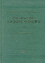 Cover of: International code of zoological nomenclature