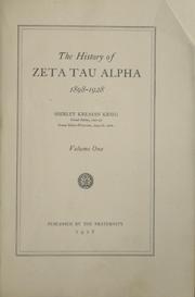 Cover of: The history of Zeta tau alpha, 1898-1928