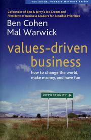 Cover of: Values-driven business by Cohen, Ben