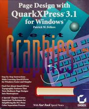 Cover of: Page design with QuarkXPress 3.1 for Windows by Patrick W. Fellers