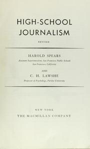 Cover of: High-school journalism