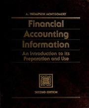 Cover of: Financial accountinginformation by A. Thompson Montgomery