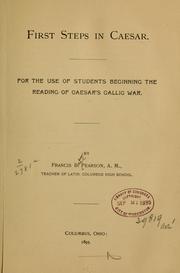 Cover of: First steps in Caesar. by Francis B. Pearson