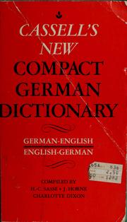 Cover of: Cassell's new compact German-English, English-German dictionary