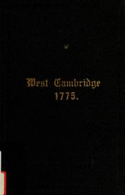 West Cambridge 1775 by Samuel Abbot Smith